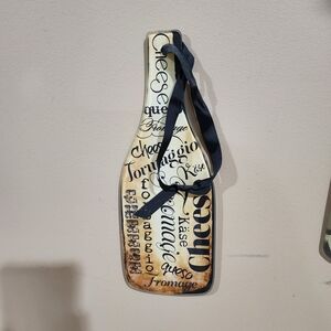 Cheese Themed Wine Bottle Wall Decor glass
